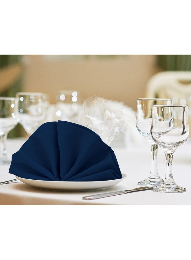 Utopia Home [24 Pack, Navy Blue] Cloth Napkins 17x17 Inches, 100% Polyester Hemmed Edges, Washable and Reusable Ideal for Parties, Weddings and Dinners - Image 5
