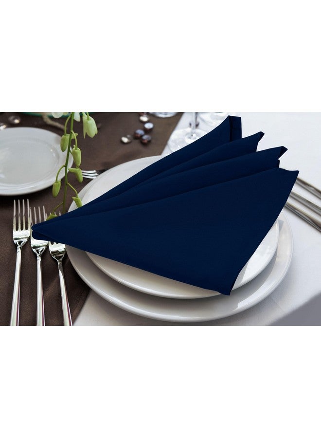 Utopia Home [24 Pack, Navy Blue] Cloth Napkins 17x17 Inches, 100% Polyester Hemmed Edges, Washable and Reusable Ideal for Parties, Weddings and Dinners - Image 4