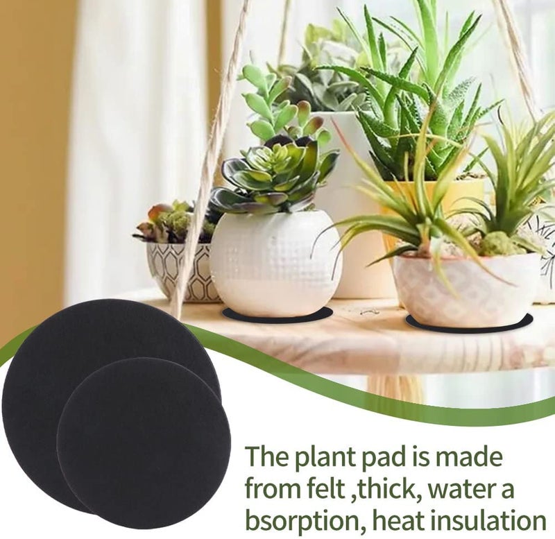 GREENSHEEP Plant Pot Coaster Mat - Reversible Waterproof Round Absorbent Felt Fabric Plant Pad for Gardening Indoor and Outdoor Pots 4/6/8/10 Inch (Black, 20 Pieces) - Image 5