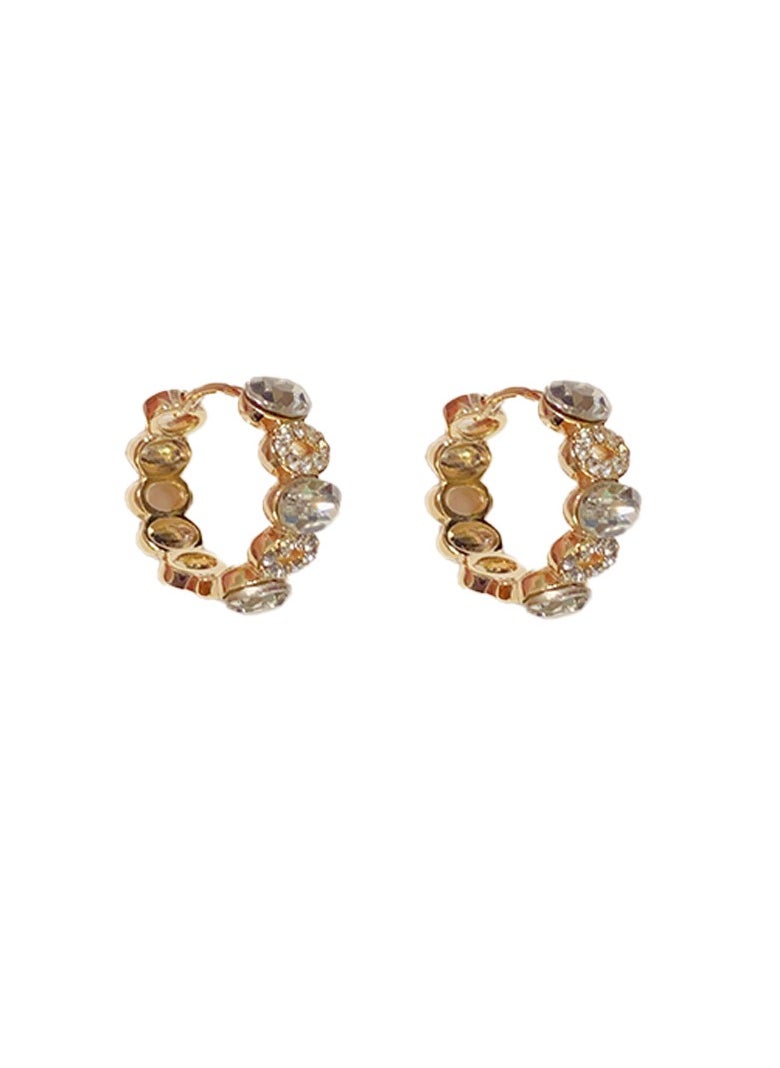 Generic - Gold Coloured Full Zirconia Earrings - Image 1