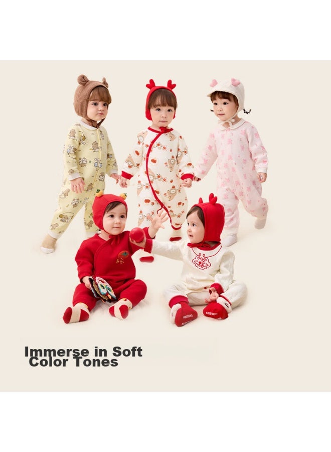 Balabala Children's Clothing, Baby Romper, Newborn Full Moon Crawling Suit, Padded Thickened Cute Onesie For Boys And Girls - Image 1