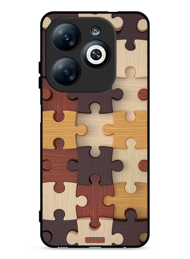 Tolwak Infinix Smart 8 4G Protective Case Cover Wooden Pattern - Image 1