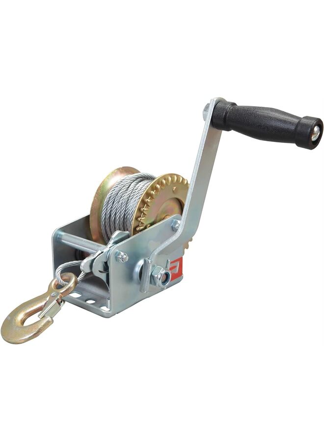 LAMAY Hand winch wire self-locking hand winch small lifting winch 1200 steel Silk rope winch,Capacity Manual Hand Crank Winch with 7m 600lbsSteel Cable - Image 1