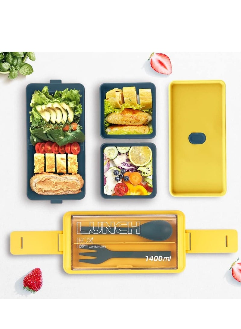 Leakproof Bento Box-Large Lunch Box with Cutlery Set-Food Picks for Lunch Box Containers for Adults-Microwave Food Safe Bento Boxes  - Image 5