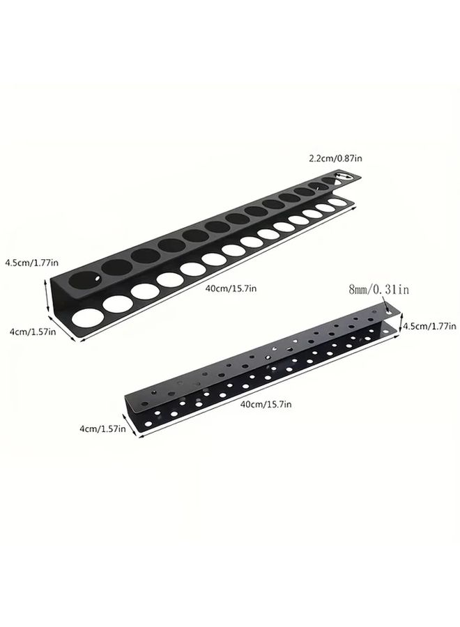 1 2pcs Heavy Duty Metal Screwdrivers Hanger Space Saving Wall Mounted Floating Shelf For Pliers And Car Cleaning Brushes Multipurpose Garage Workshop Organizer Tool Holder Storage Rack - Image 5