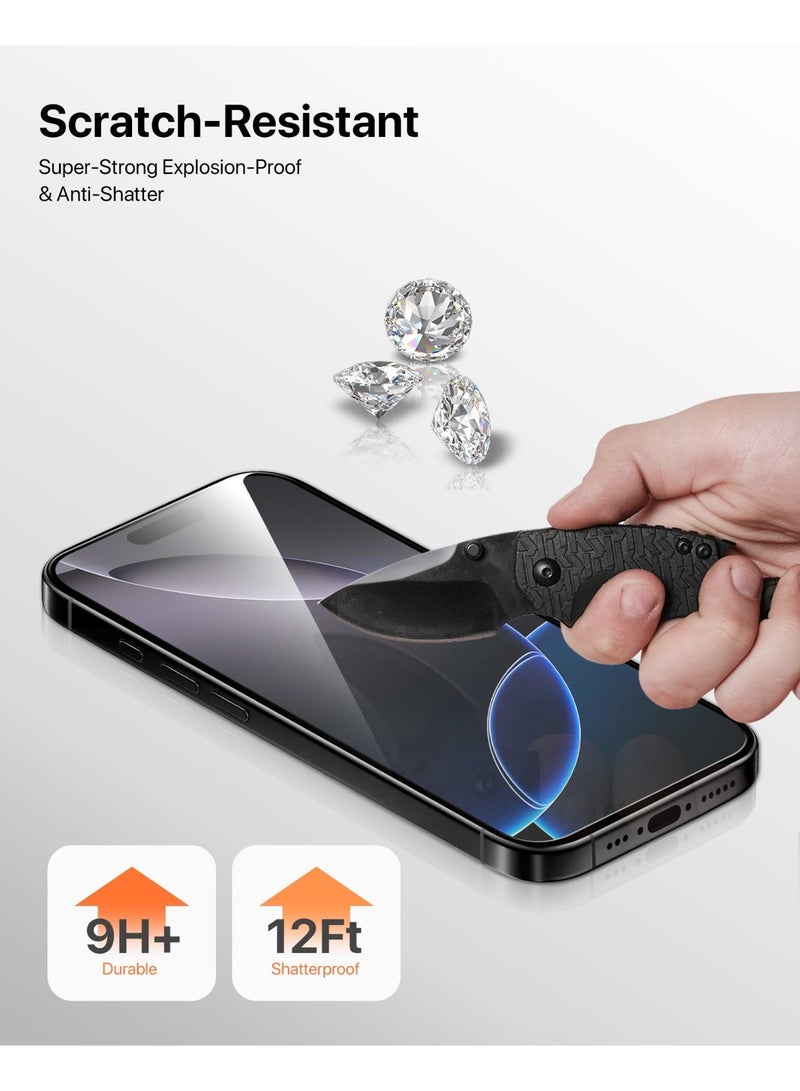 INFINYTY iPhone 17 Pro Max Ultra-Clear HD Tempered Glass with Aligner, Shield-X (Transparent) 9H Hardness, HD Clarity, Oleo+Hydrophobic Coating, Anti-Fingerprint, Case Friendly, Edge-to-Edge Coverage, Water-Resistant, Passed 5,000X Abrasion Durability Test - Image 3