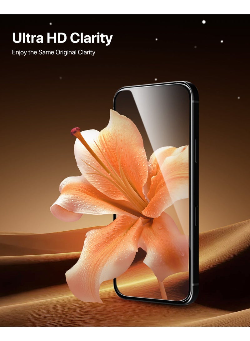 INFINYTY iPhone 17 Pro Max Ultra-Clear HD Tempered Glass with Aligner, Shield-X (Transparent) 9H Hardness, HD Clarity, Oleo+Hydrophobic Coating, Anti-Fingerprint, Case Friendly, Edge-to-Edge Coverage, Water-Resistant, Passed 5,000X Abrasion Durability Test - Image 2