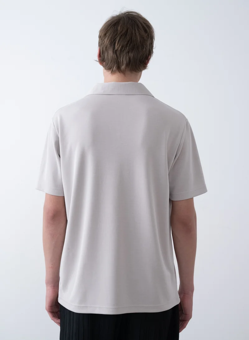 Marrakech Short Sleeves Polo Shirt for Men - Light Grey