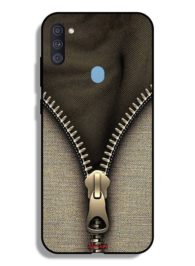 Tolwak Samsung Galaxy A11 Protective Case Cover Zip Pattern - Image 1