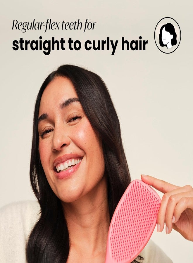 Tangle Teezer Large Ultimate Detangler Hairbrush for Wet & Dry Hair, Eliminates Knots & Reduces Breakage for Long, Thick, & Curly Hair Types, Coral Pink - Image 3