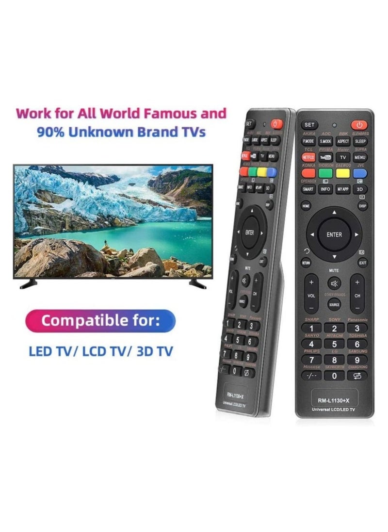 Huayu Universal RM-L1130+X Remote Control Fits for All Brand LCD LED 3D Smart TV, Sub Samsung, Vizio, LG, Sony, Sharp, Panasonic,Toshiba, TCL, Hisense, Philips, JVC, Haier - Image 3