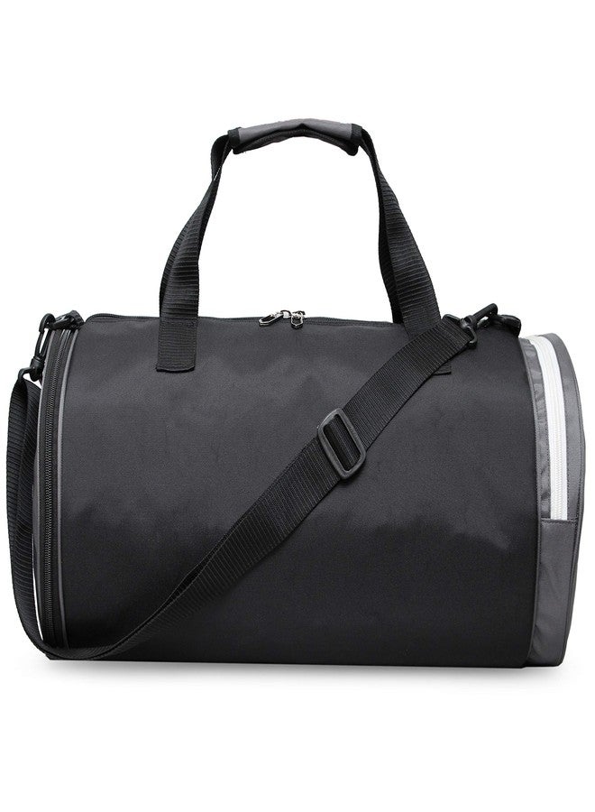 Sfane Men & Women's Polyester Black & White Gym Bag, Sports Bag, Shoulder Bag With Separate Shoe Compartment, 25Cm - Image 2