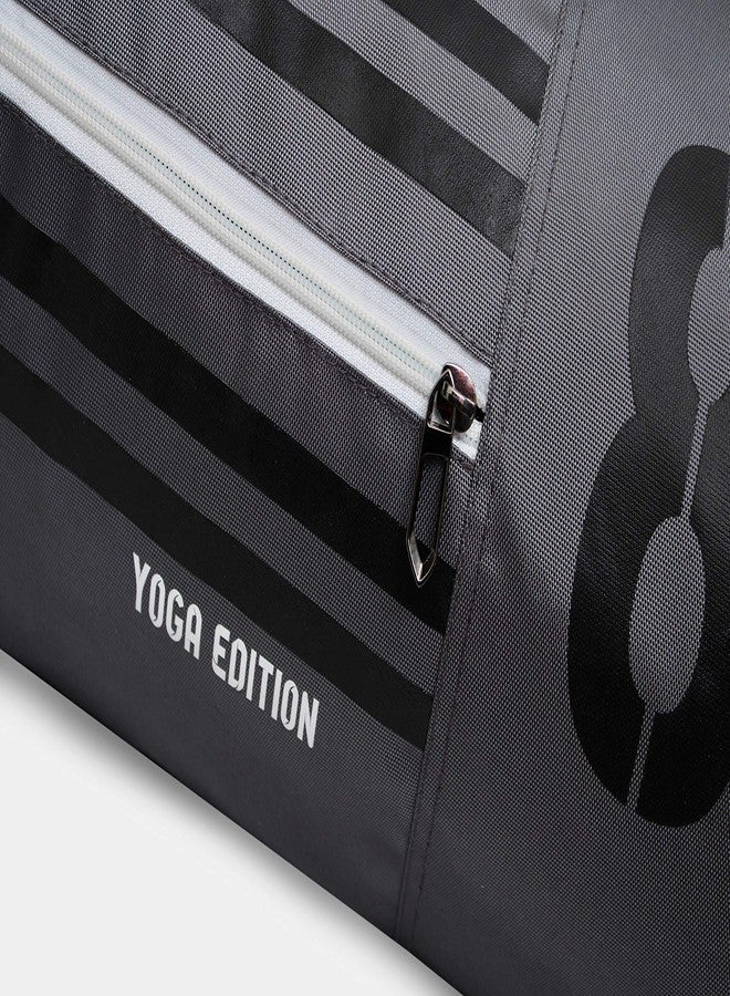 Sfane Men & Women's Polyester Black & White Gym Bag, Sports Bag, Shoulder Bag With Separate Shoe Compartment, 25Cm - Image 3