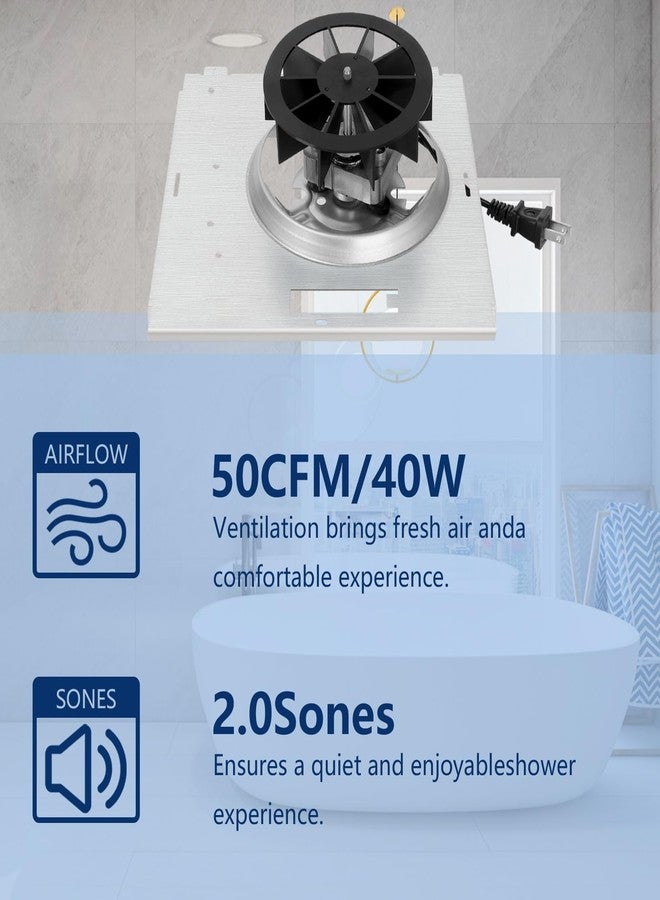 Motoasis 763RL Bathroom Fan 50 CFM S0503B000 for Nutone Replacement Motor,Compatible with Nutone 763RL 763RLN 763RLL 763RLNB 763RLN-R01 Bathroom Fan,Solve The Noise Problem of Old Nutone Bathroom Fans. - Image 3