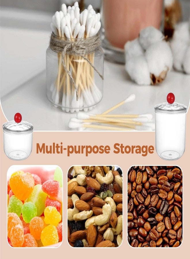 DORMIYA 2 Pcs Plastic Candy Jars, Clear Storage Containers with Lids, Airtight Food Storage Canisters, Wide Mouth Apothecary Jars, Kitchen Organization Containers, 47 oz & 30 oz - Image 5