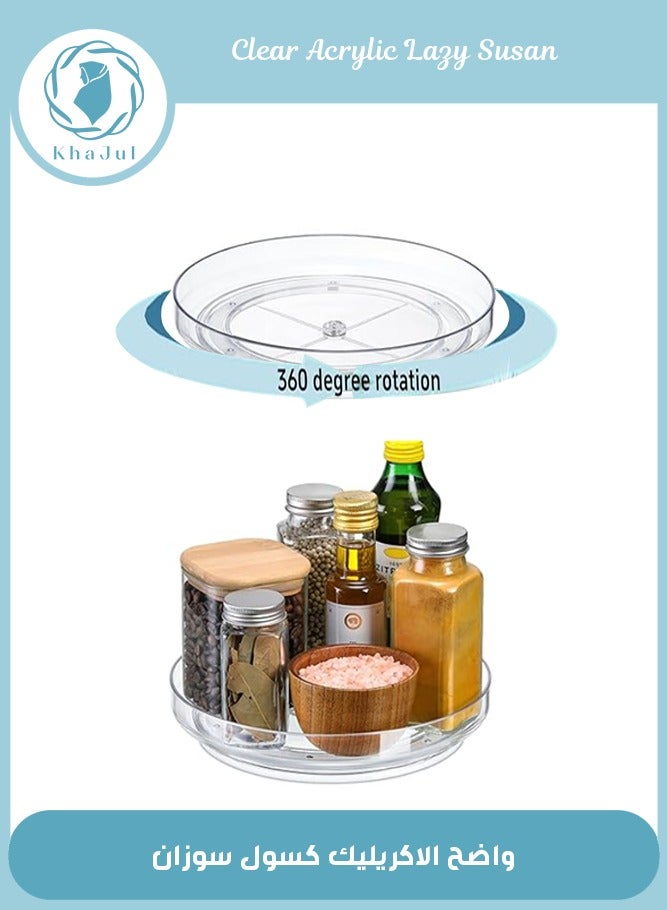 Loquat Single layer transparent storage rack -for Kitchen Cabinet and Storage, Fridge, Bathroom Closet, Vanity Countertop Makeup Organizing - Image 1