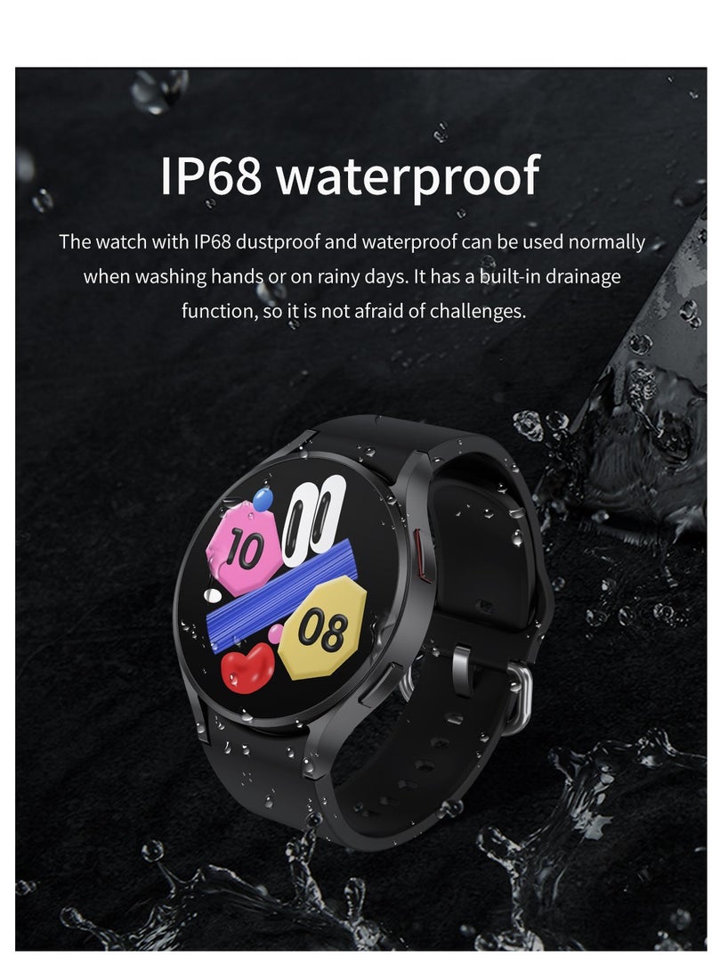 GULFLINK M10 smart watch 1.39 inch TFT Round Screen Heart Rate Fitness Tracker Blood Pressure Monitor Wireless charging smartwatch- Black - Image 4