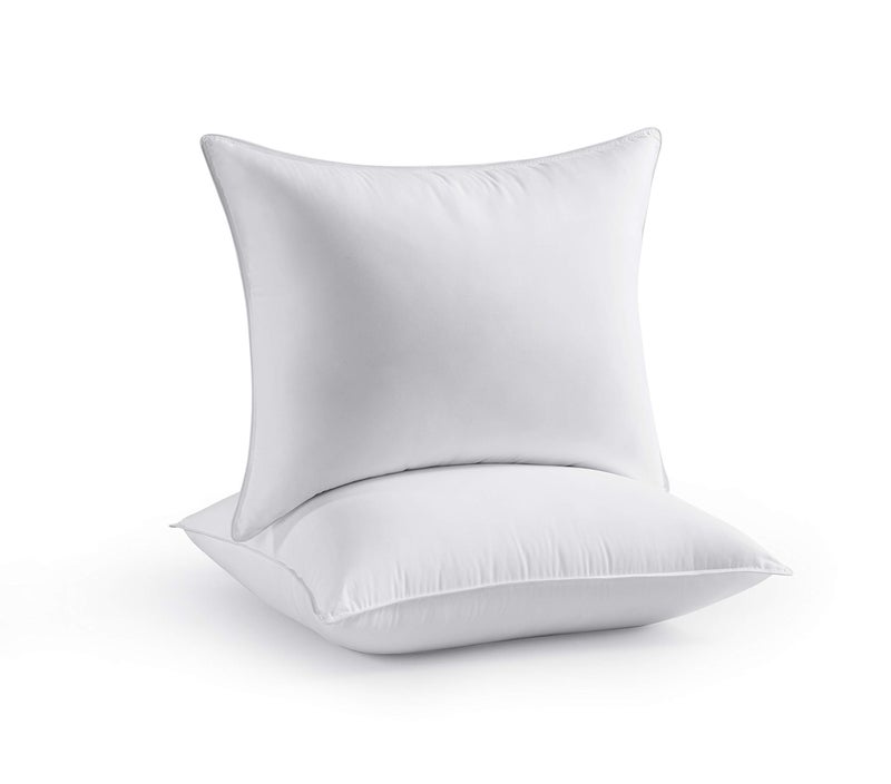 Seward Park Bed Pillow Standard Size Set of 2 Shams Insert 20 x 26 inch Down Alternative Cooling Pillows for Stomach Side or Back Sleeper