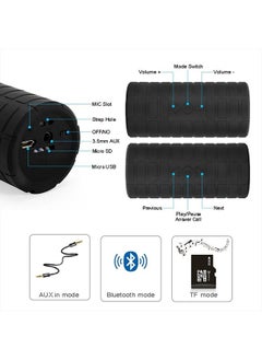 M MAKETHEONE Bluetooth Wireless Speaker, MakeTheOne Portable Waterproof and Wearable Outdoor Speaker with 3.5mm Aux MicroSD Input HiFi Bass for Mountain Bike Bicycle Electric Scooter (Black)  - Image 4