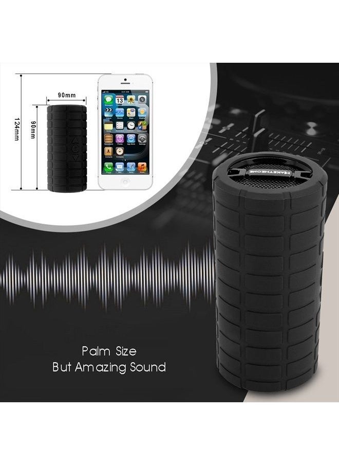 M MAKETHEONE Bluetooth Wireless Speaker, MakeTheOne Portable Waterproof and Wearable Outdoor Speaker with 3.5mm Aux MicroSD Input HiFi Bass for Mountain Bike Bicycle Electric Scooter (Black)  - Image 5