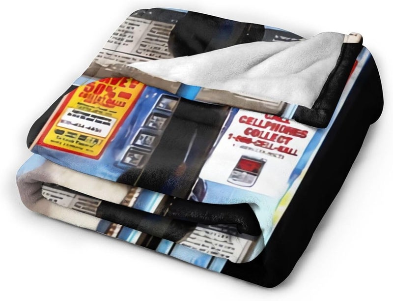 Funny New York Public Pay Phone Flannel 50"X40" Blanket - Soft and Light All Season Comfort Blanket - Travel, Home Décor - Image 2