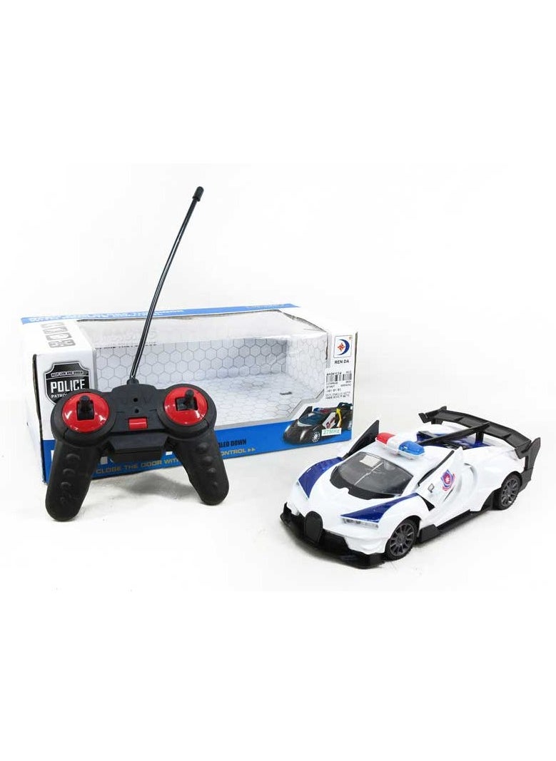 MUMS PLANET Plastic Radio Police Car with Multi-directional Remote Control and High Speed ​​for Kids - Multi-colored - Valuable Gift for Kids  - Image 1