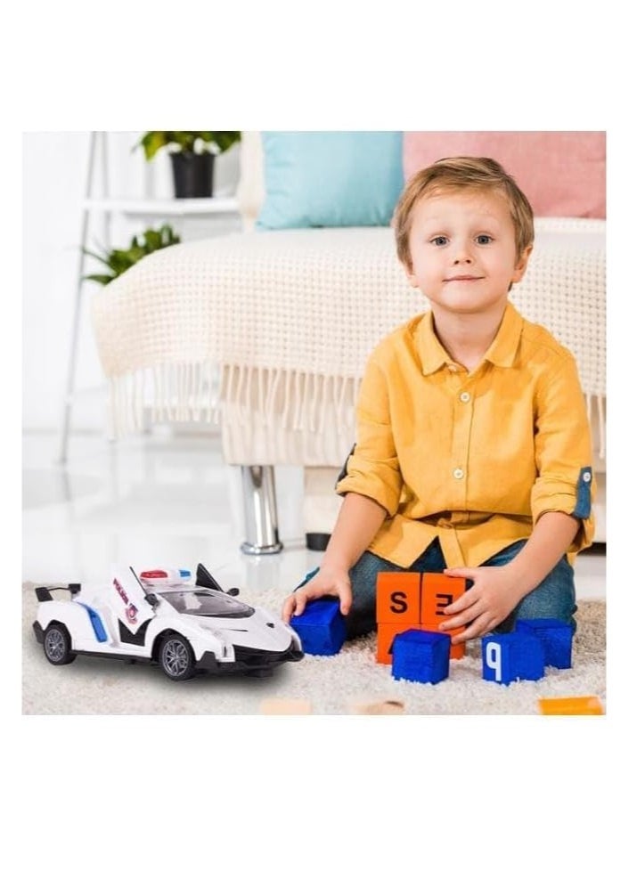 MUMS PLANET Plastic Radio Police Car with Multi-directional Remote Control and High Speed ​​for Kids - Multi-colored - Valuable Gift for Kids  - Image 5