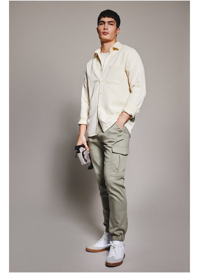 DeFacto - Man Regular Fit Polo Neck Woven Long Sleeve Shirt - Image 1