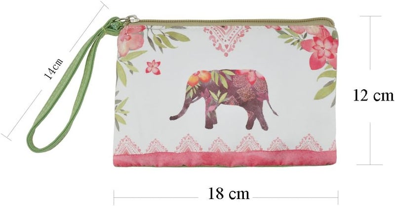 Rantanto Small Cute Cash Coin Purse, Canvas Change Purse, Kawaii Coin Pouch With Handle Christmas Gift For Women Teenager Girls (BG0003 Lucky Elephant) - Image 4