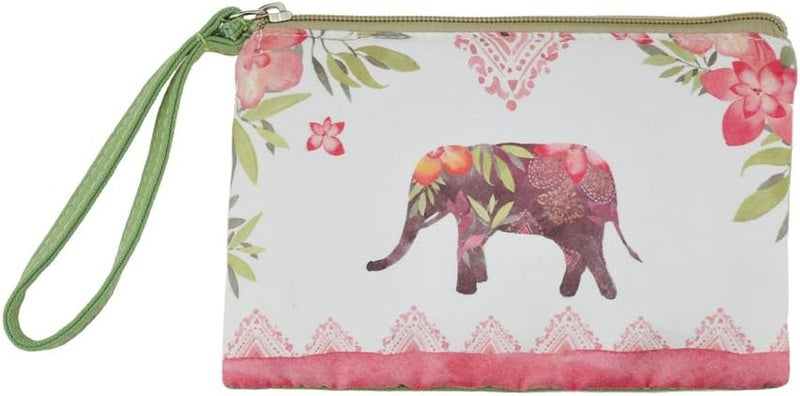 Rantanto Small Cute Cash Coin Purse, Canvas Change Purse, Kawaii Coin Pouch With Handle Christmas Gift For Women Teenager Girls (BG0003 Lucky Elephant) - Image 1