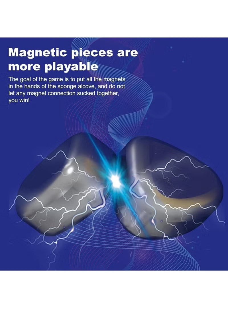 Magnetic Chess Game, Magnetic Chess with Stones, with 20 Magnetic Chess Pieces, 1 Sponge Chess Board, 1 Rope, Magnetic Game for Logic Training, Fun Tabletop Family Game for Kids and Adults（A） - Image 5