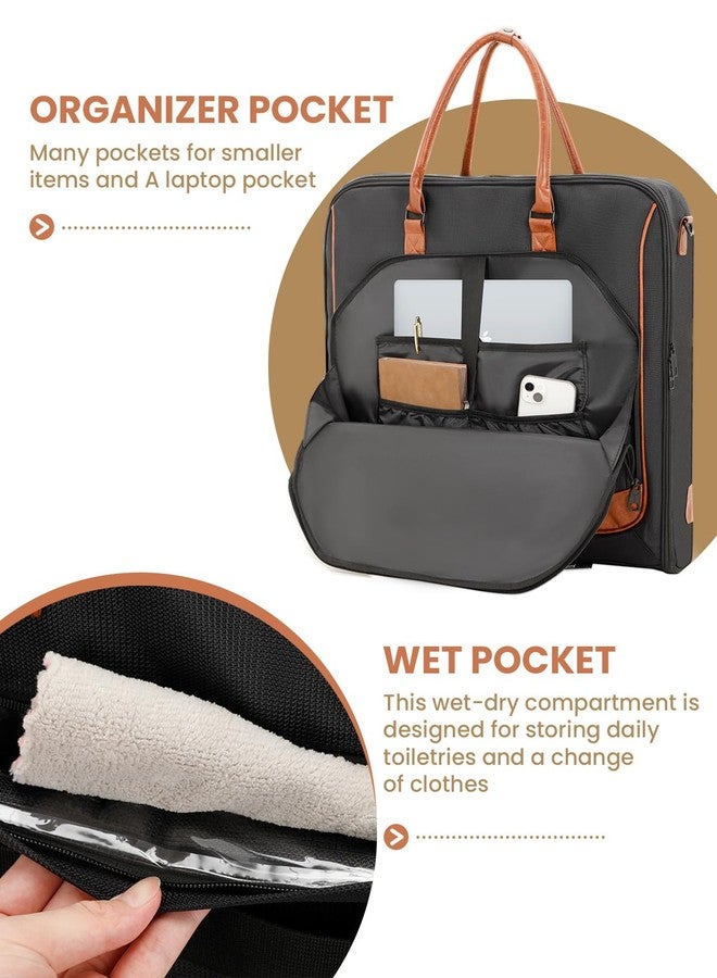 VUUDH Premium Garment Bag for Travel with Wet-Dry Compartment, Adjustable Shoulder Strap, and Luggage Attachment - Fits Suits, Dresses & Essentials - Image 5