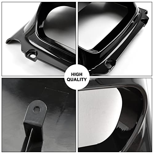 VEISUTOR غطاء زينة المصباح الأمامي VEISUTOR لدراجة هارلي سوفتيل فات بوب 2018-2024، إطار زينة المصباح الأسود لغطاء الزينة لملحقات FXFB FXFBS M8 2018-2024 - Image 4
