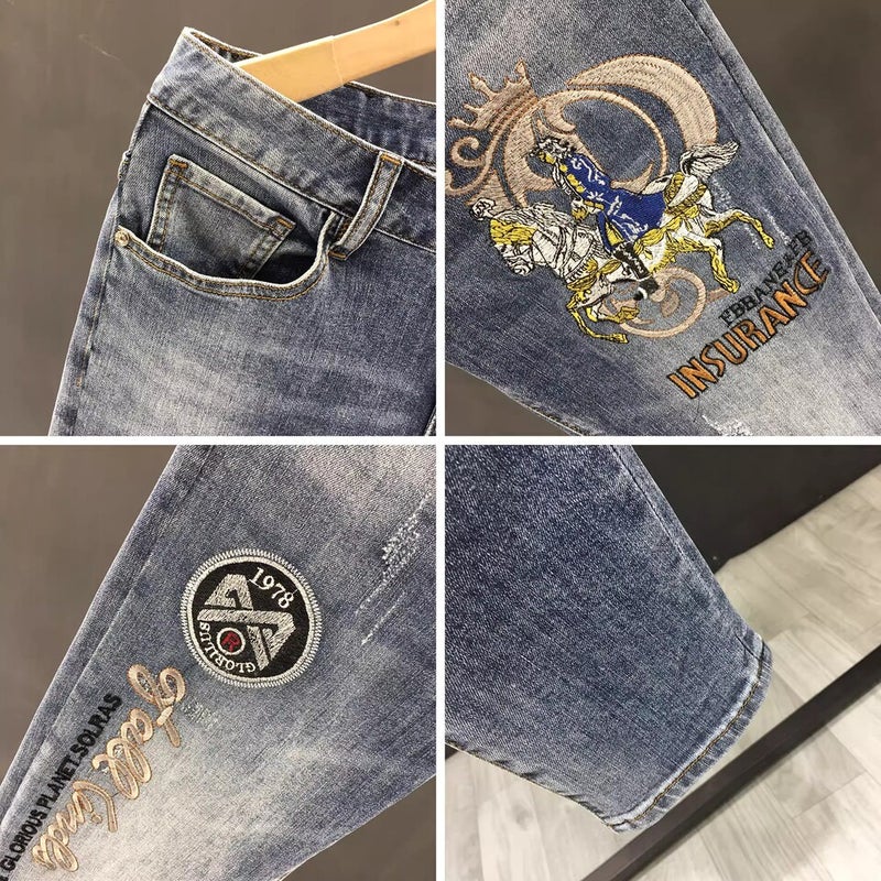 Unisex Casual Daily Denim Jeans - Image 5