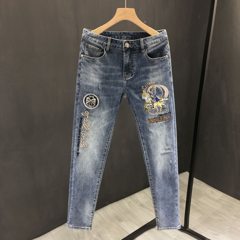 Unisex Casual Daily Denim Jeans - Image 1