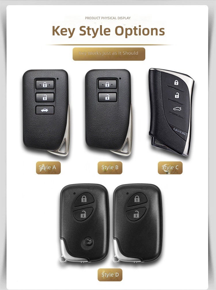 Lexus Key Case for ES200, RX300, UX260, ES300, ES300H, NX200 - Genuine Leather - Image 3