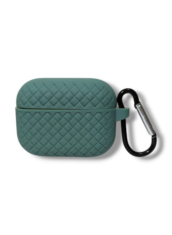 Generic - AirPods Pro 2 Silicone Case with Stylish Ribbed Design - Mint Green - Image 1
