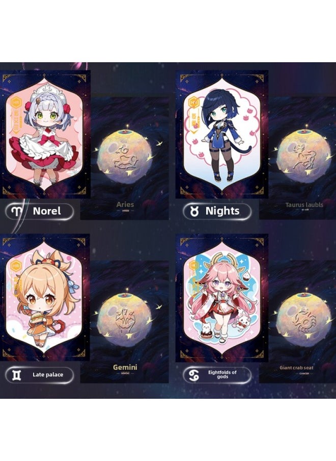 Generic - Aesthetic Card Agency's Boutique A6 Card Star Card Is Even More Special Design Style Unique Special Rare-Color:Collection Card Goddess Story Fenghua Snow Moon Rainbow Chapter 1 Yuan Pack 30 Packs Of 90 Cards - Image 1