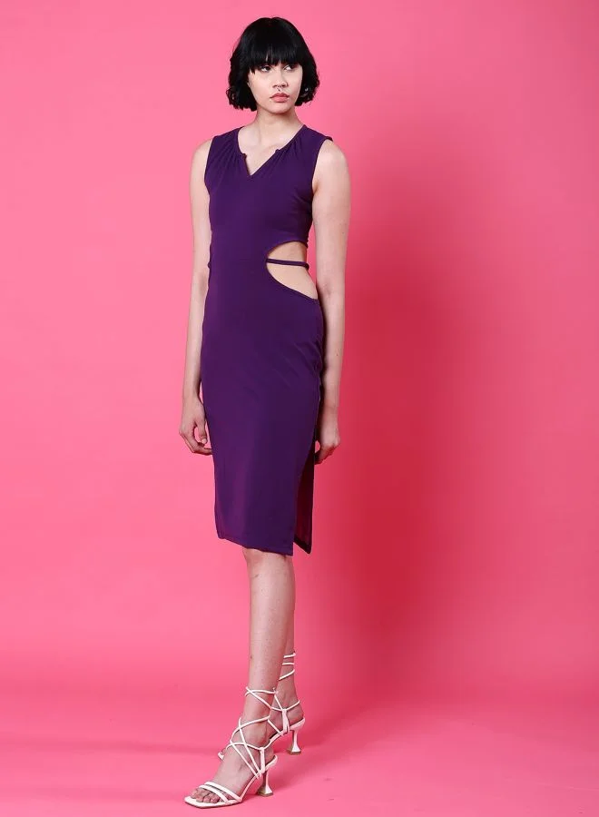 مرفوعة Women Bodycon Party Wear Solid Dress