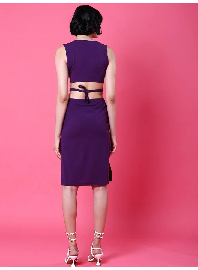 مرفوعة Women Bodycon Party Wear Solid Dress