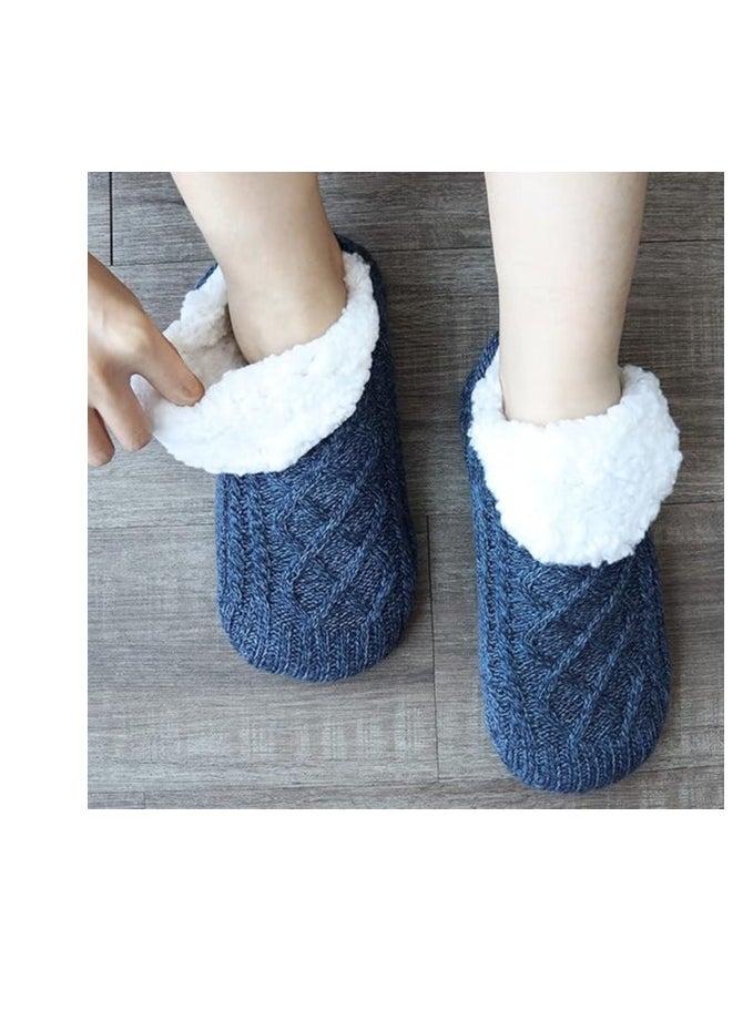 RATSAW - Fluffy Fleece Slipper Socks Non-Slip Warm Winter Socks Cute Fleece-lined Slipper Socks Warm Indoor Slipper Socks Cozy Winter Non-Skid Socks Plush Socks for Unisex - Image 1