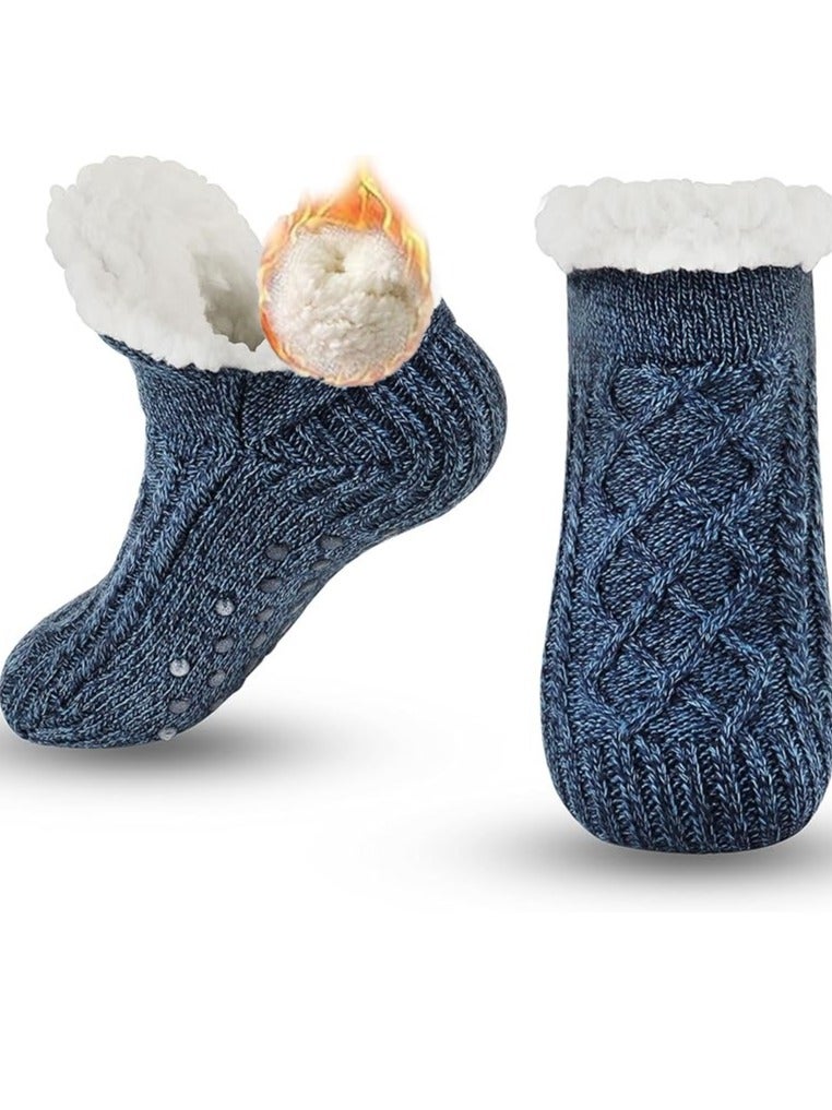 RATSAW Fluffy Fleece Slipper Socks Non-Slip Warm Winter Socks Cute Fleece-lined Slipper Socks Warm Indoor Slipper Socks Cozy Winter Non-Skid Socks Plush Socks for Unisex - Image 1