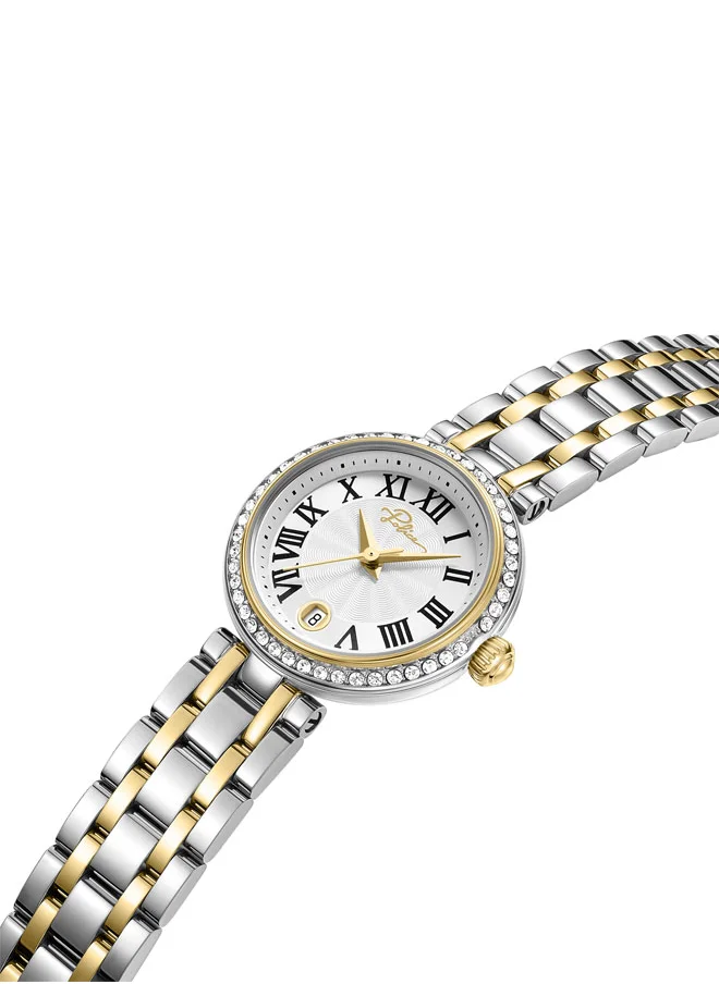 POLICE Denali 36mm Women's Watch with Silver Dial & 316L Stainless Steel 5-Link Bracelet