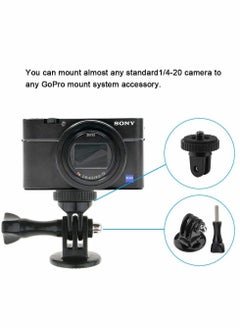 KASTWAVE Tripod Adapter Mount with 1/4" Screw Camera, Compatible action camera 7 6 5 4 3 3+ 2 1 Session Black Silver for SJ4000, forSJ5000 Xiaomi Action Cameras  - Image 4