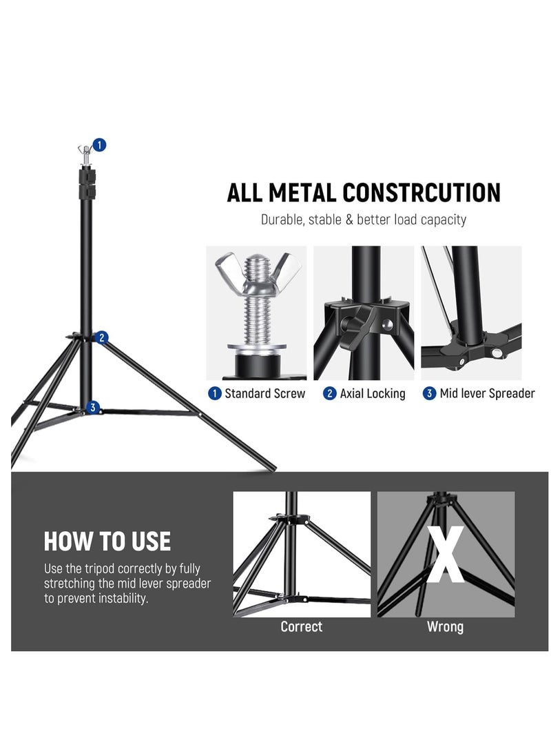 RATSAW Photo Backdrop Stand Kit Photography Kit Adjustable Background Stand Support System for Studio Photoshoot Photography Backdrop Background Bracket Wedding Party 2 x 3 M  - Image 5