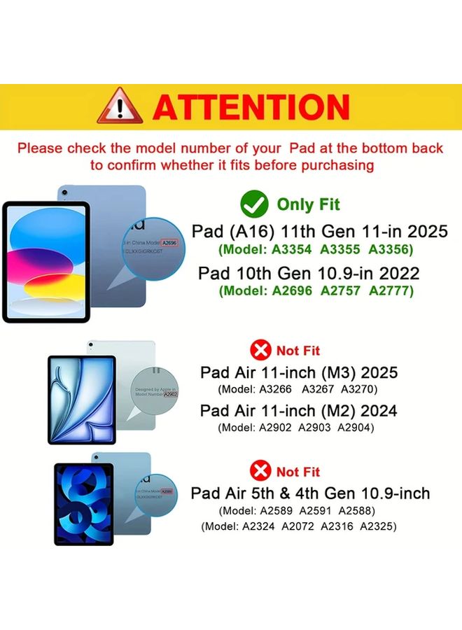 Sky Blue Case For iPad 11th Generation 11 Inch 2025 With Pencil Holder And Clear Back Supports Auto Wake Sleep - Image 3