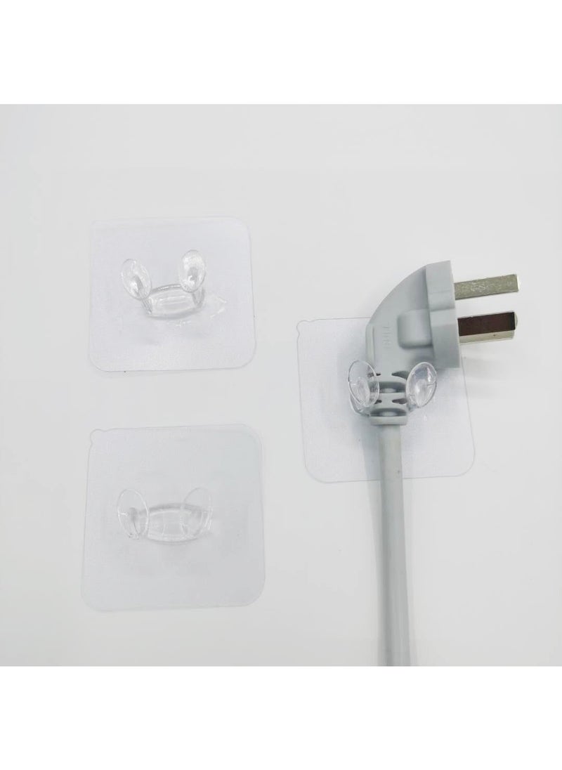 Adhesive Transparent Hooks No-Drill Hangers Strong Sticky Plug hook 6*6cm