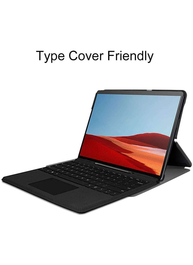 إيروريكس - حافظة ذكية رفيعة للغاية مع إيقاظ / نوم تلقائي لجهاز Huawei Microsoft Surface Pro X 13 بوصة اللوحي (أسود) - Image 1