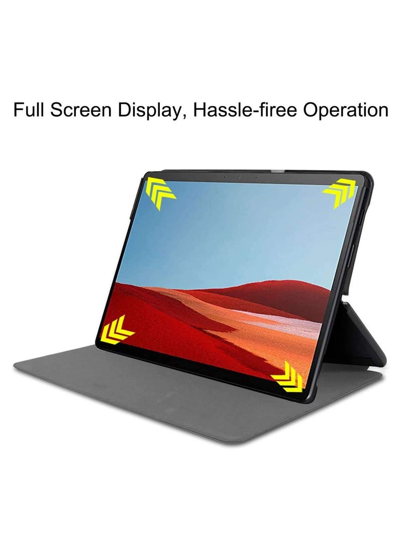 إيروريكس - حافظة ذكية رفيعة للغاية مع إيقاظ / نوم تلقائي لجهاز Huawei Microsoft Surface Pro X 13 بوصة اللوحي (أسود) - Image 1