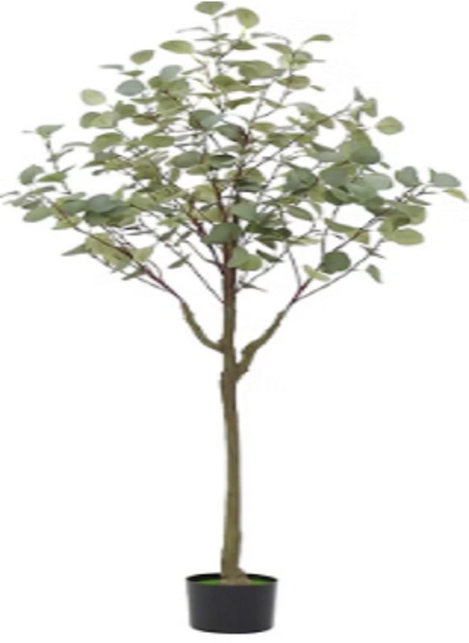 Generic - 150cm Artificial Eucalyptus Tree in Plastic Nursery Pot Tall Faux Eucalyptus Stems Fake Plants with Silver Dollar Leaves Artificial Trees for Office House Living Room Home Decor Indoor - Image 1